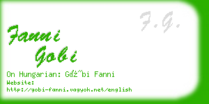 fanni gobi business card